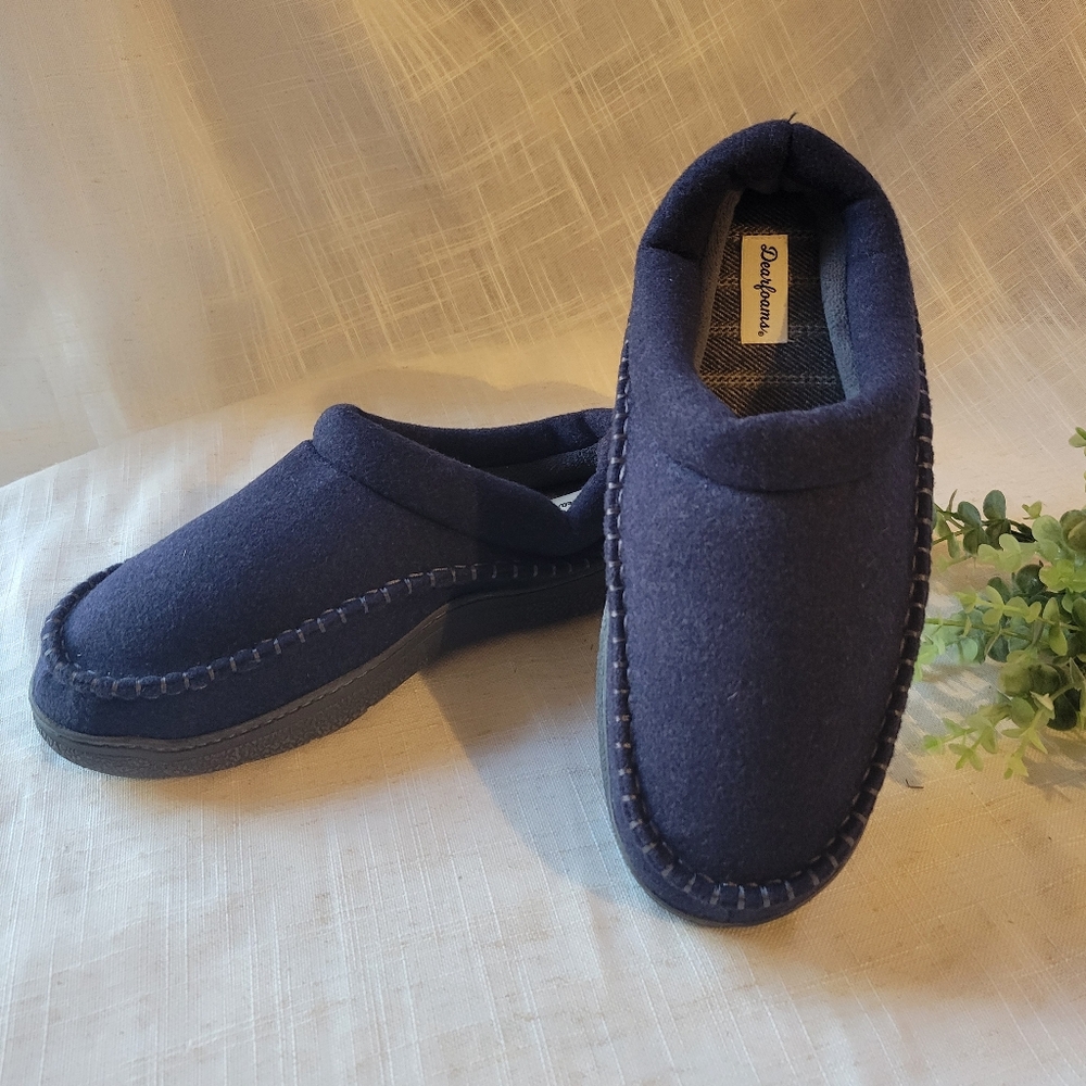 Dearfoams Men's Navy Slippers